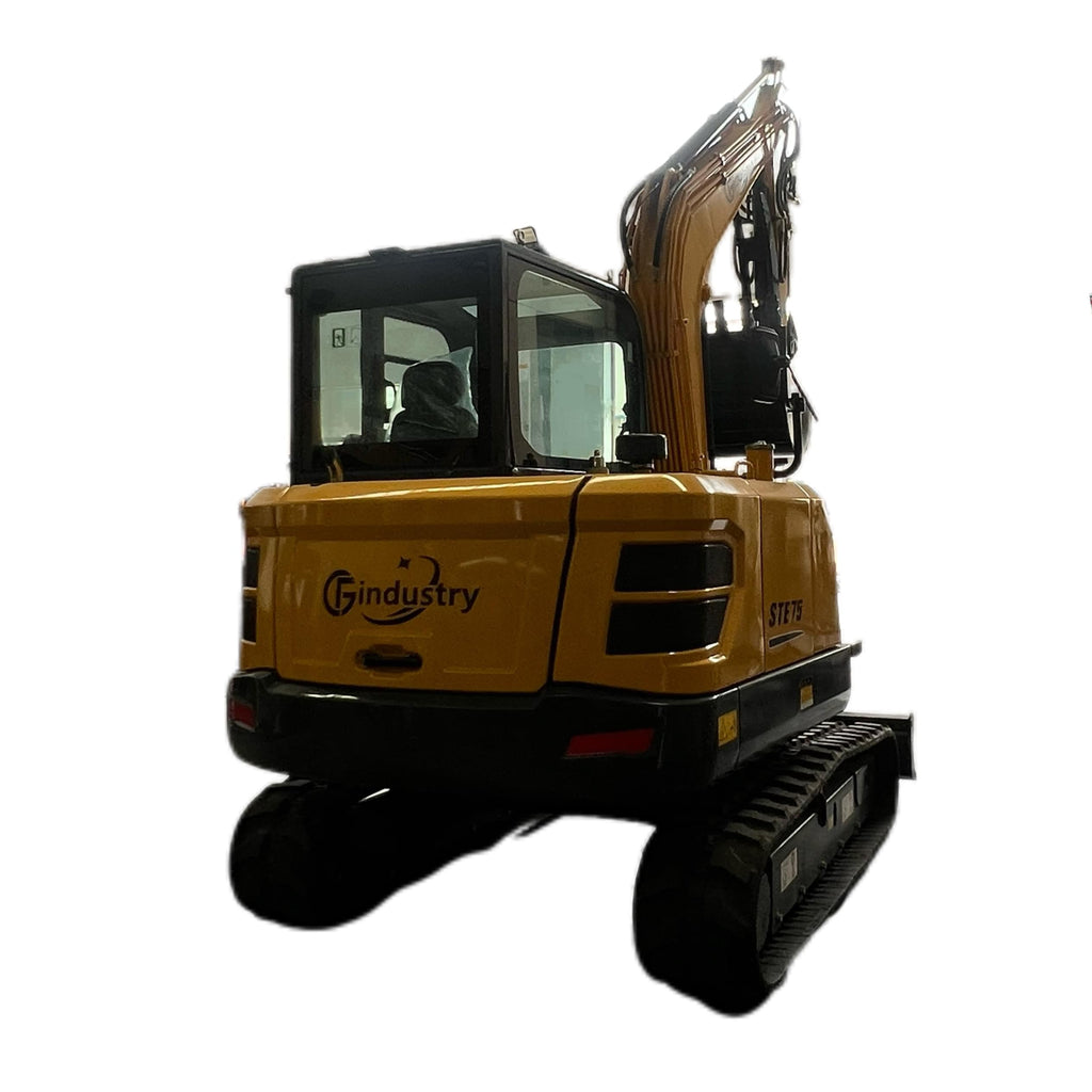6 Ton Kubota Diesel Engine Excavator W/ Enclosed Cab & Pilot Control | STE75