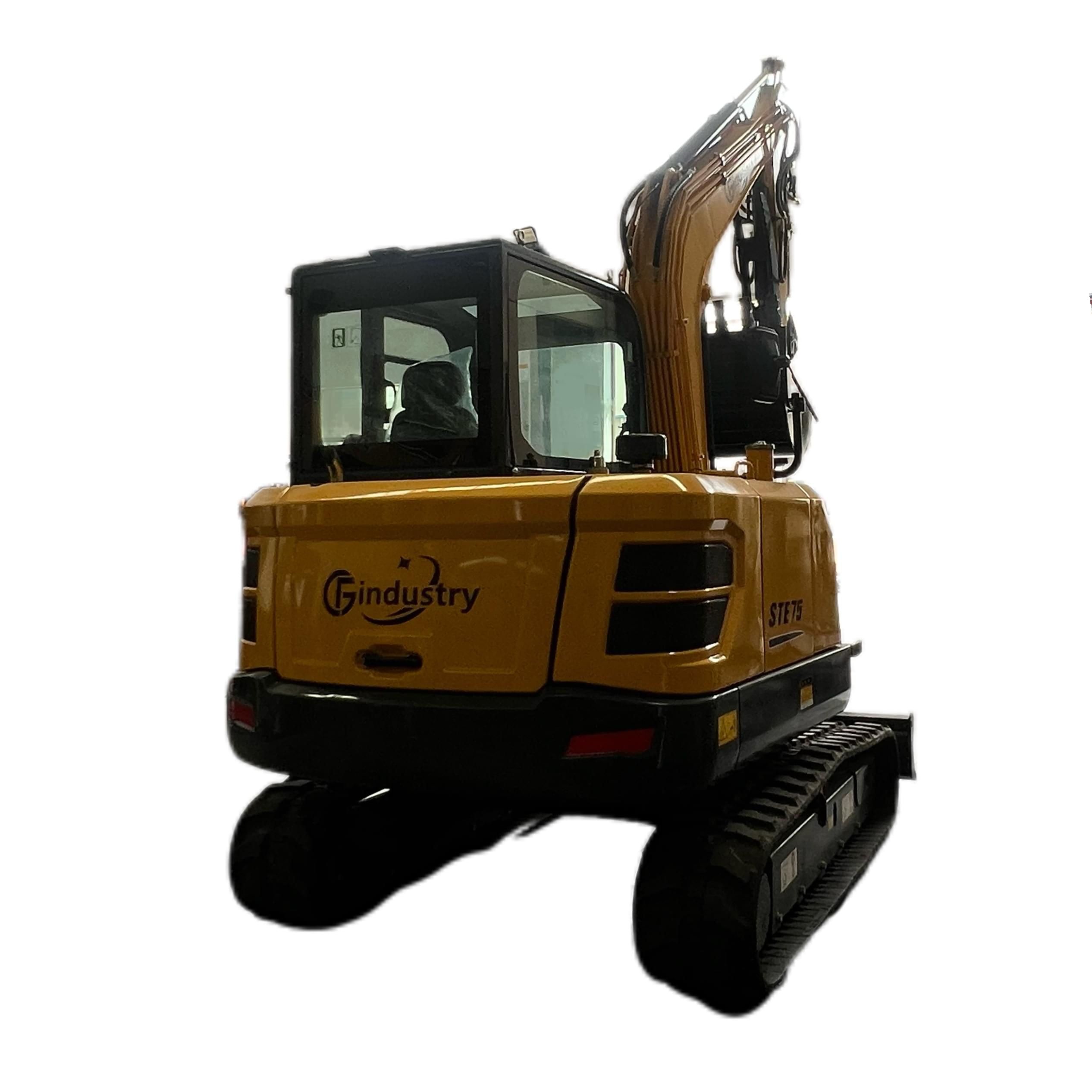 6 Ton Kubota Diesel Engine Excavator W/ Enclosed Cab & Pilot Control | STE75