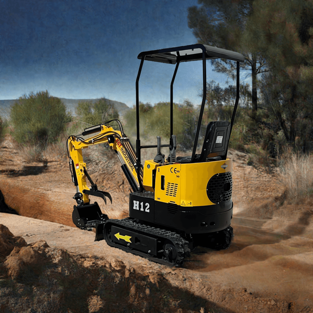 1 Ton, 13.5 HP Gasoline Engine (B&S) Mini Excavator | AGT-H12